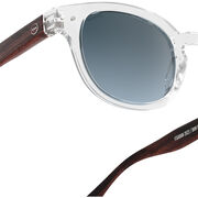 Magritte clear and dark wood sunglasses